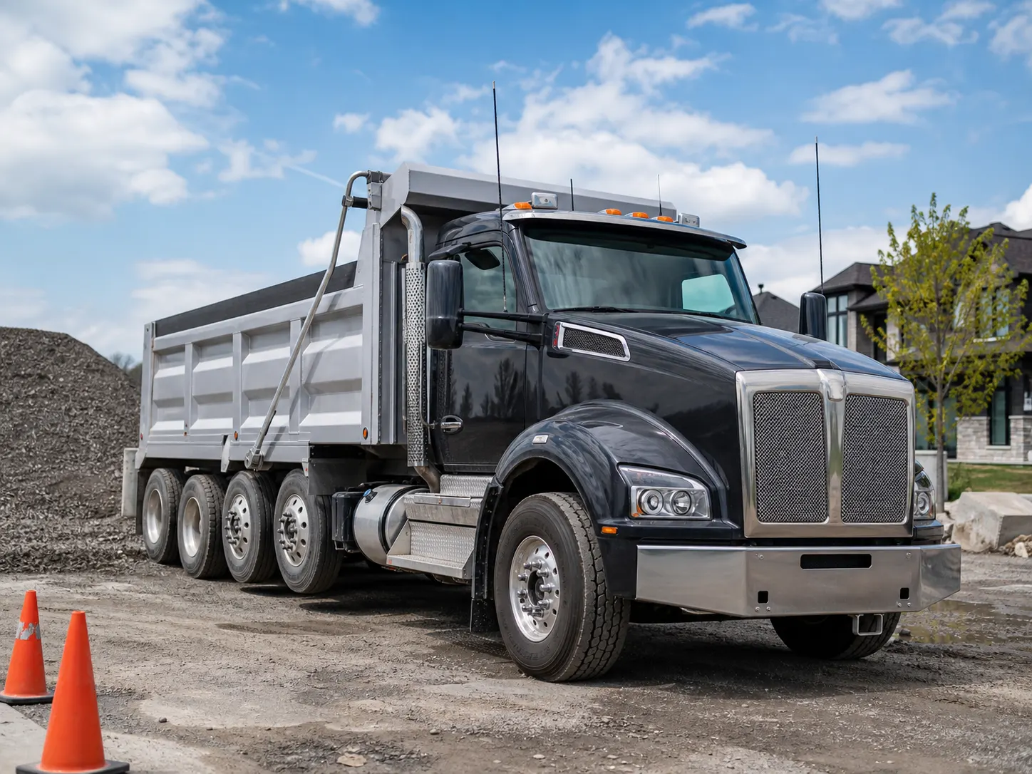 Camion-benne Kenworth 12 roues au Québec
